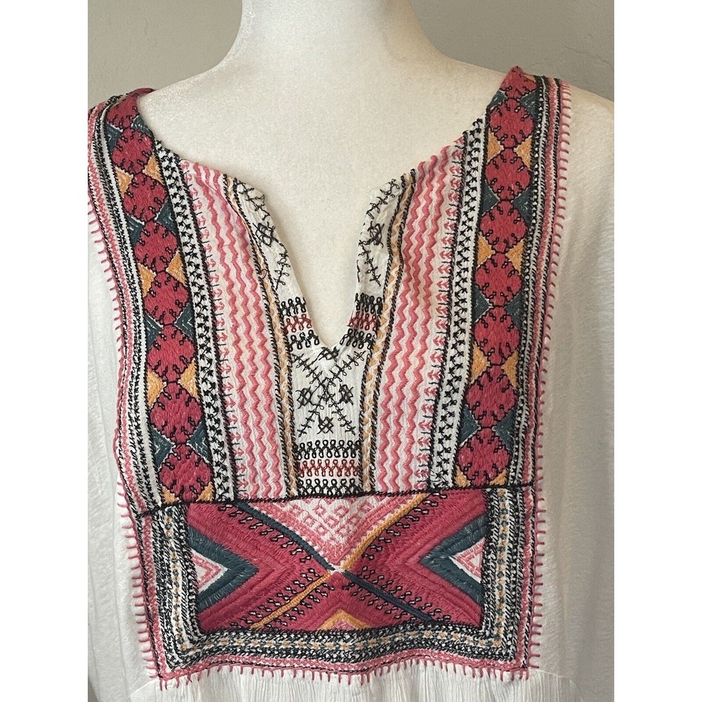 Lucky Brand Embroidered Linen Blend Tank Top Size 3XL AD1761 - Picture 2 of 10